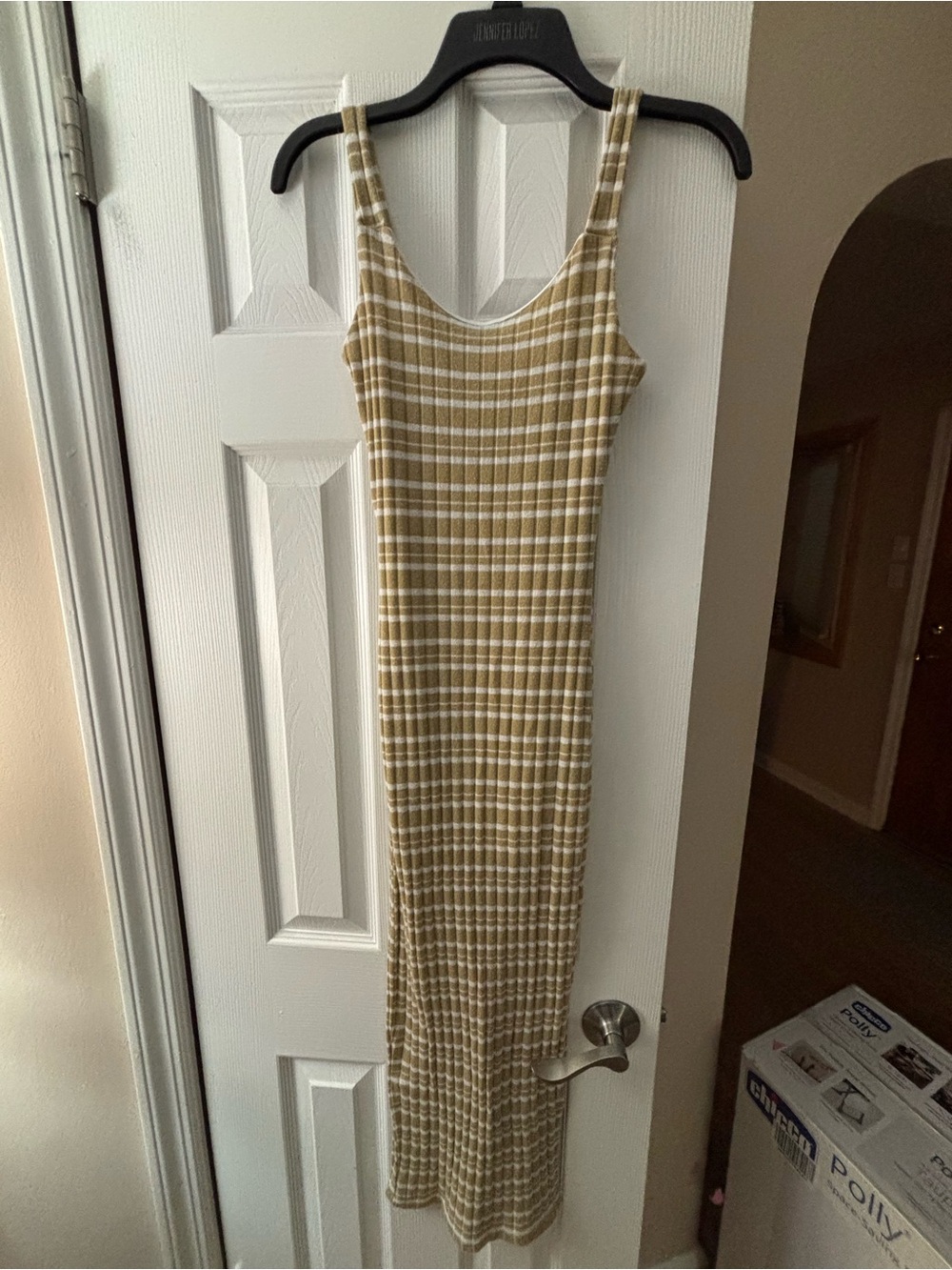 Striped Knit Tank Maxi Dress